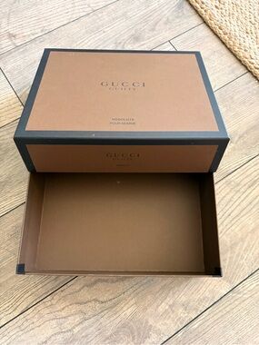 Authentic Gucci Brown and Black Branded Accessory Box